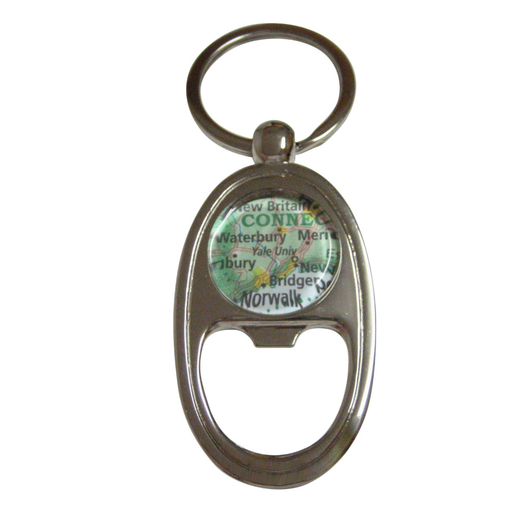 Yale University Map Bottle Opener Key Chain - image 1
